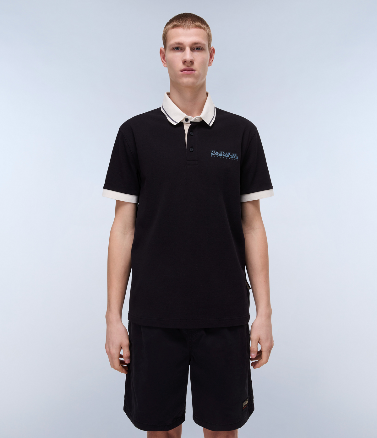 Zeri Short Sleeve Polo Shirt Black - 3