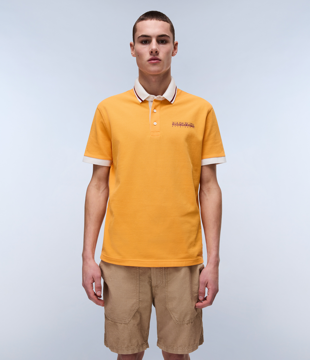 Zeri Short Sleeve Polo Shirt Orange - 3