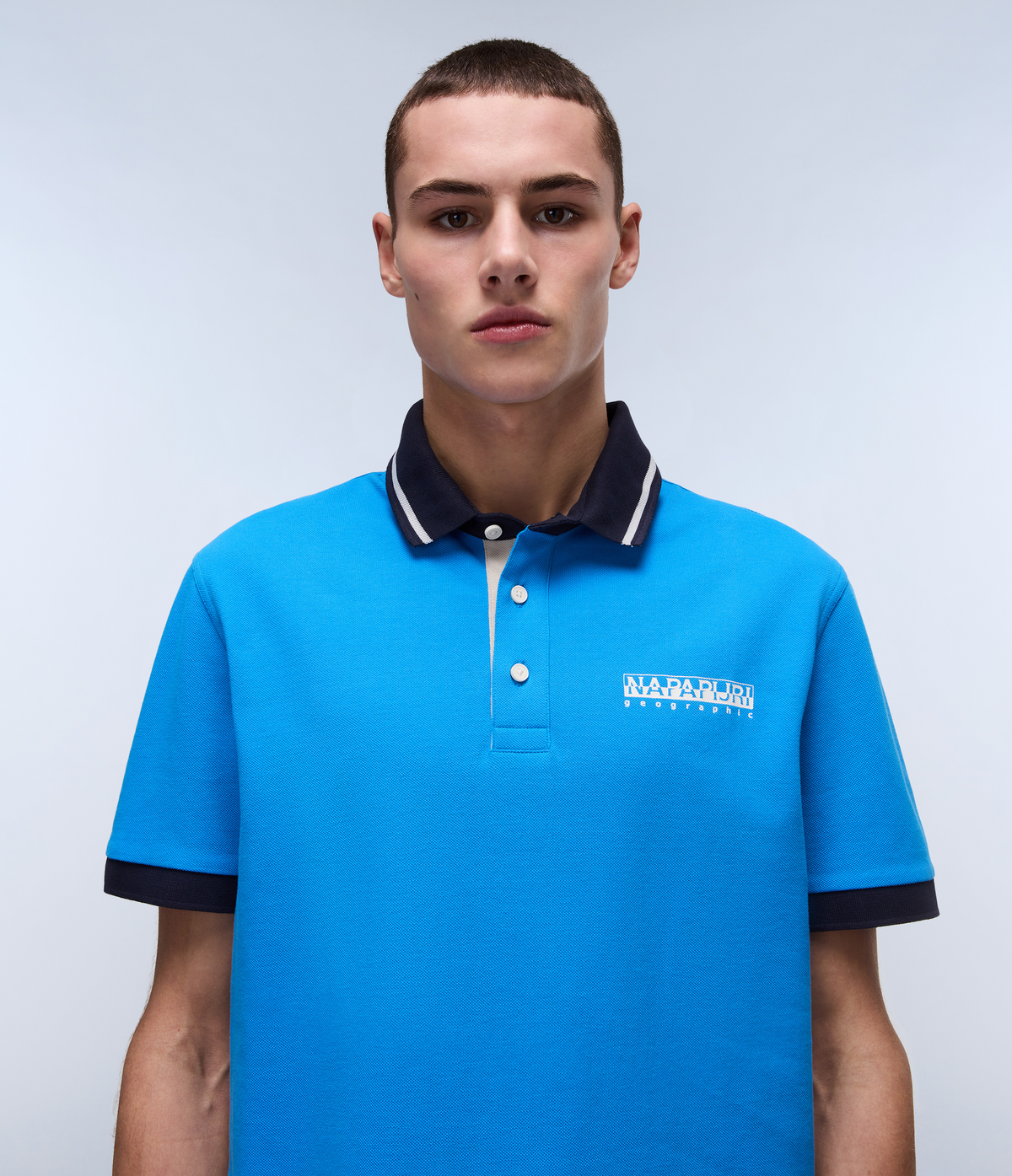 Zeri Short Sleeve Polo Shirt French Blue - 2