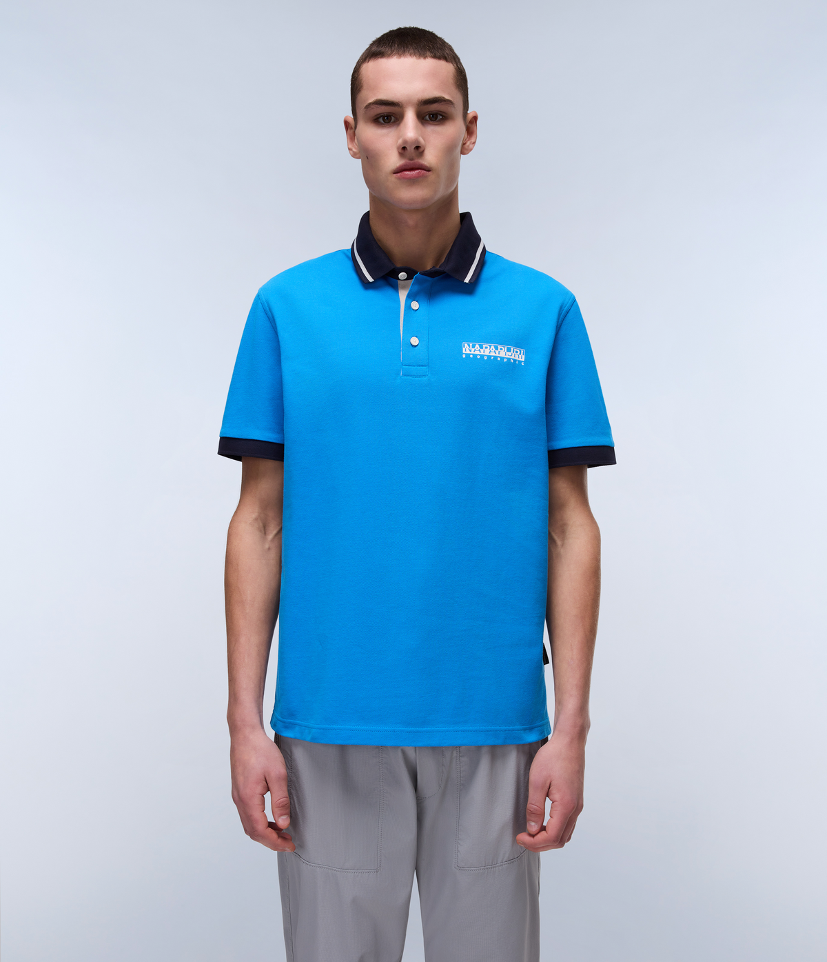 Zeri Short Sleeve Polo Shirt French Blue - 3