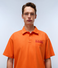 Cortona Summer Short Sleeve Polo Shirt Orange Red - 2