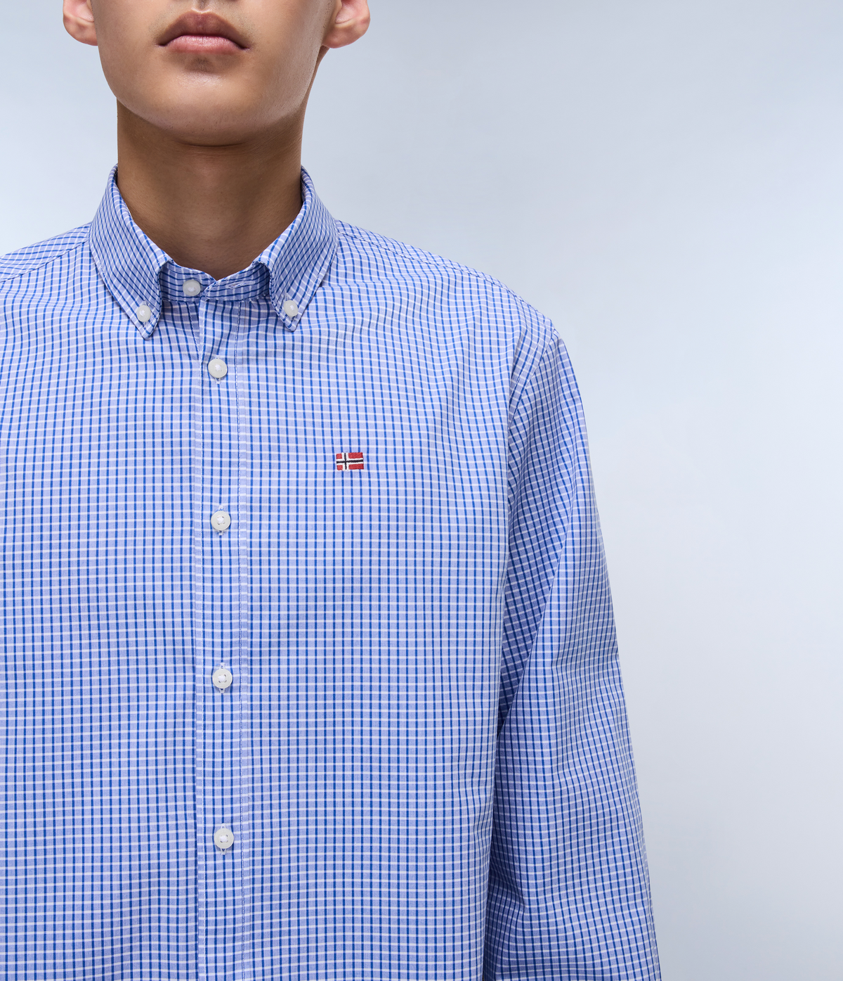 Terra Long Sleeve Shirt Blue Check CBM - 5