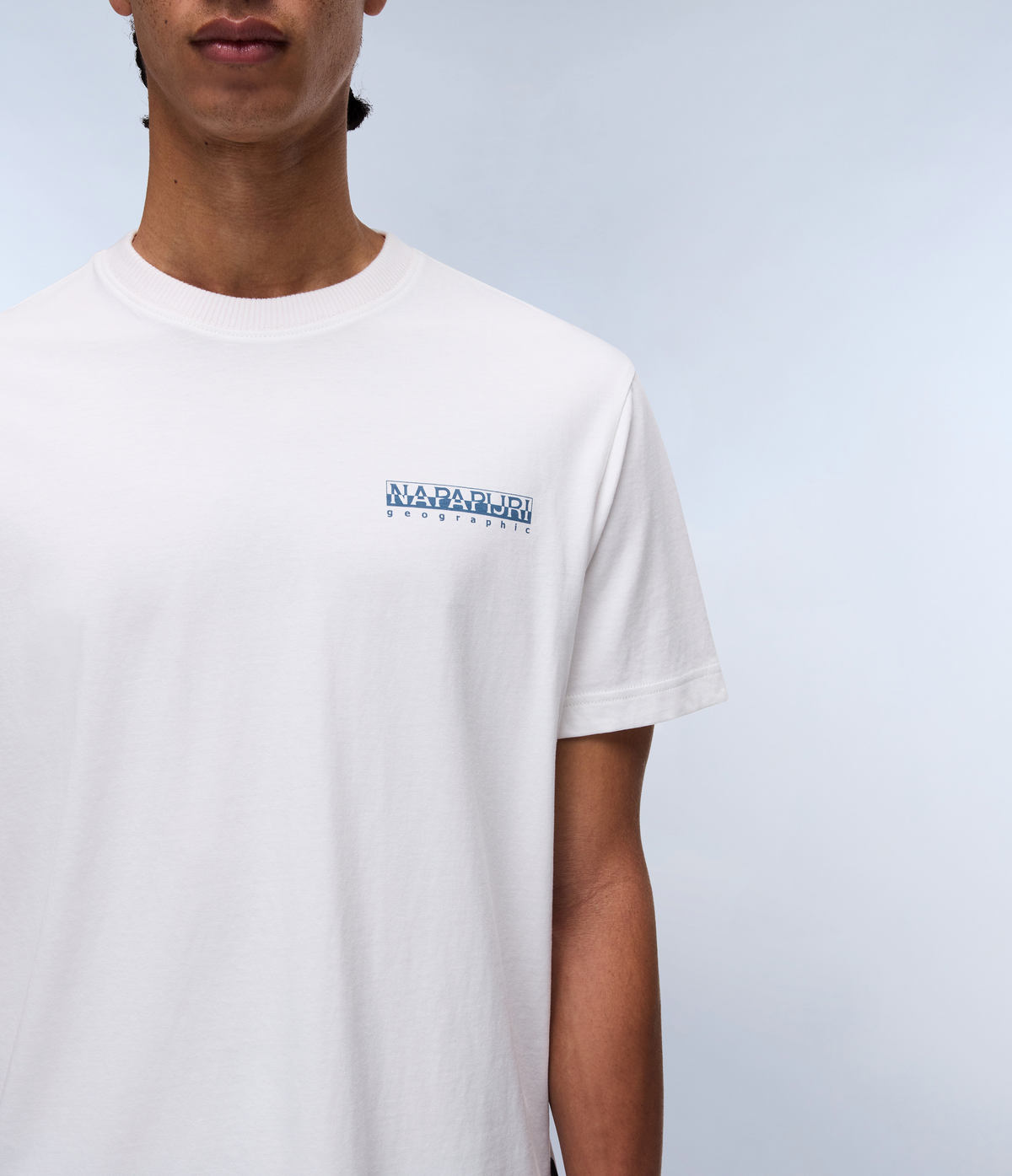 Tシャツ・カットソー NAPAPIJRI Men T-shirt White NP0A4IED 206 Sovana Short Sleeve T-Shirt