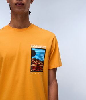 【SATIIIZ】Velcro Printed Short-Sleeved T-shirt Valdor Short Sleeve T-Shirt