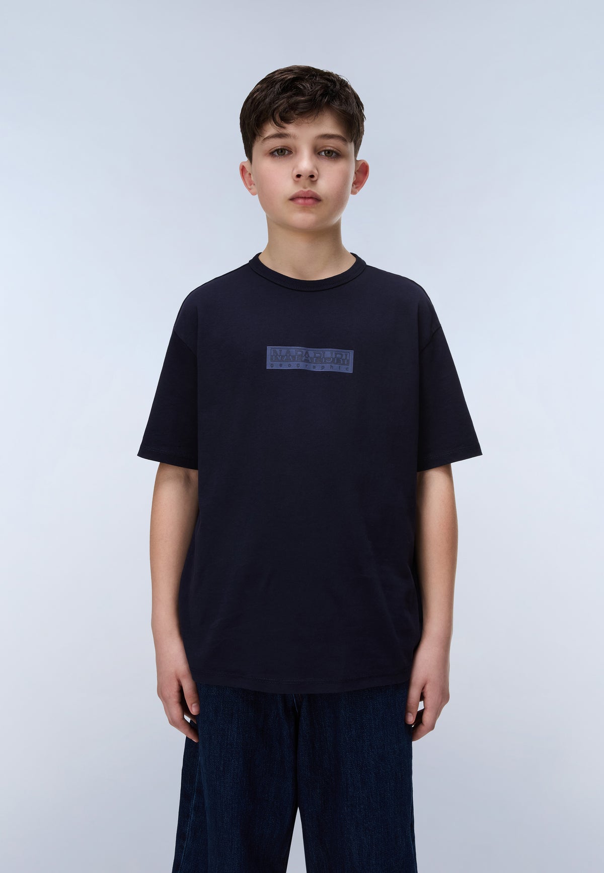 New Box Logo Short Sleeve T-Shirt Dark Blue - 2