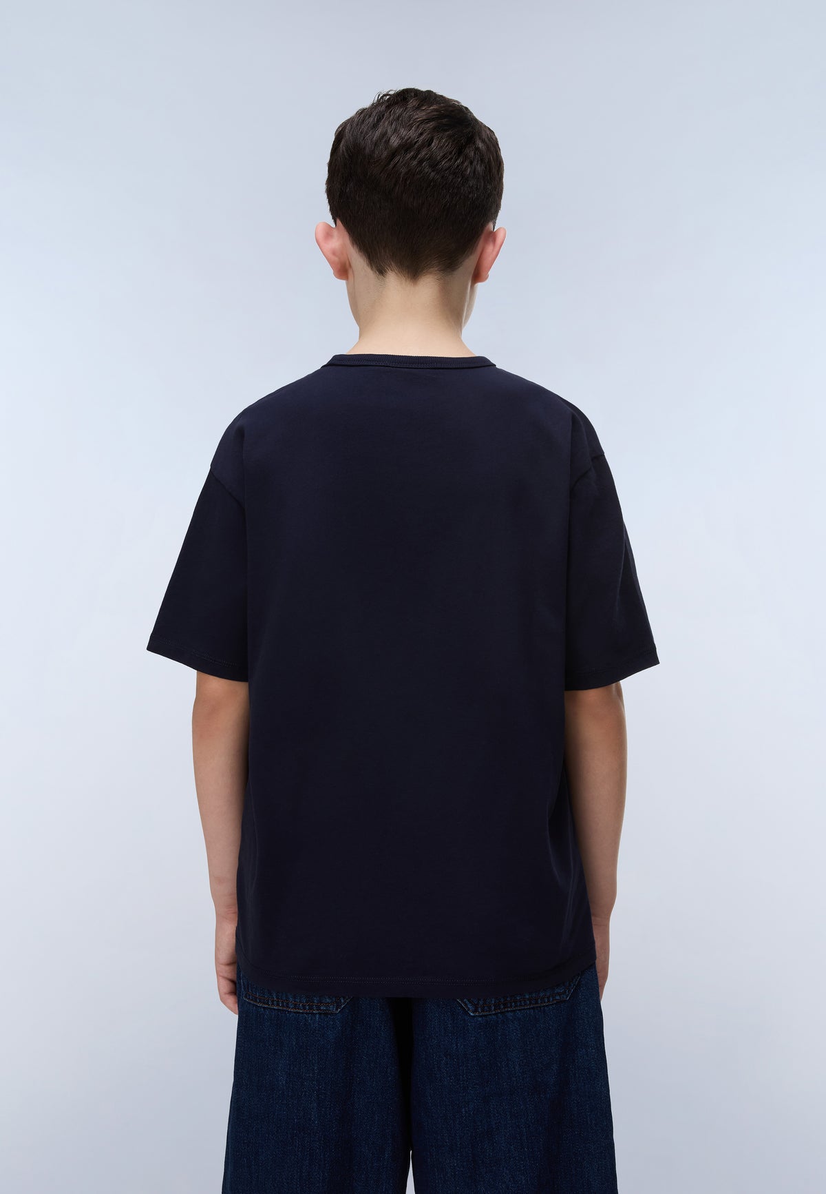 New Box Logo Short Sleeve T-Shirt Dark Blue - 3