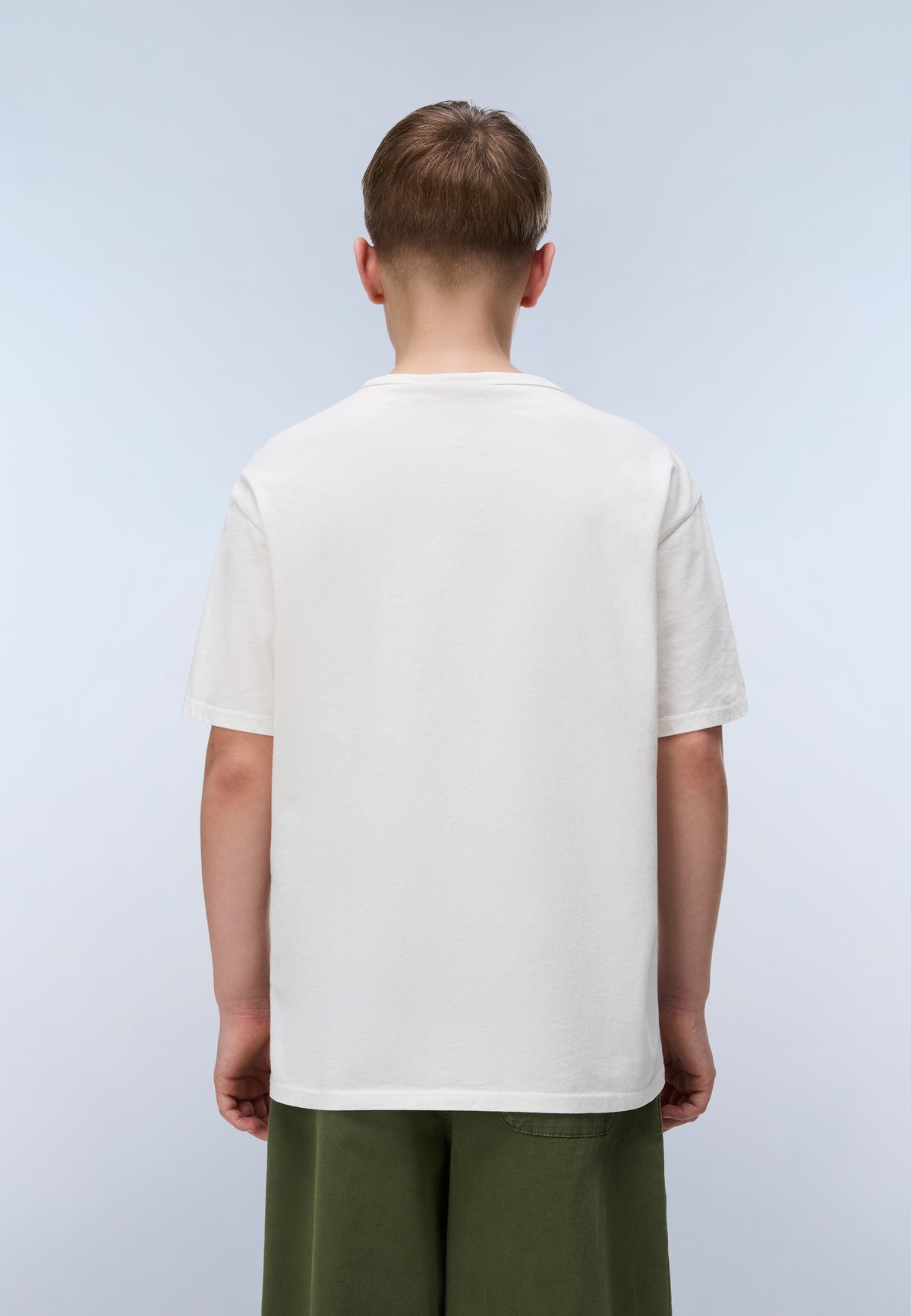 New Box Logo Short Sleeve T-Shirt White Whisper - 3