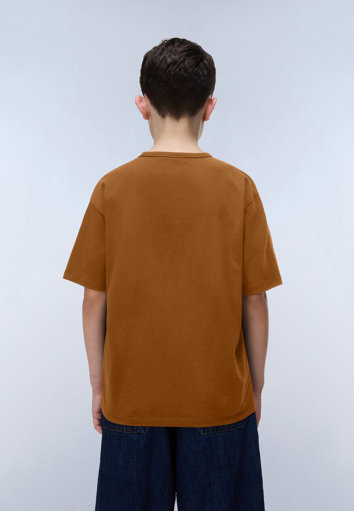 New Box Logo Short Sleeve T-Shirt Brown - 3