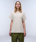 Eclair Logo Short Sleeve T-Shirt Beige Silver - 2