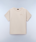 Eclair Logo Short Sleeve T-Shirt Beige Silver - 1