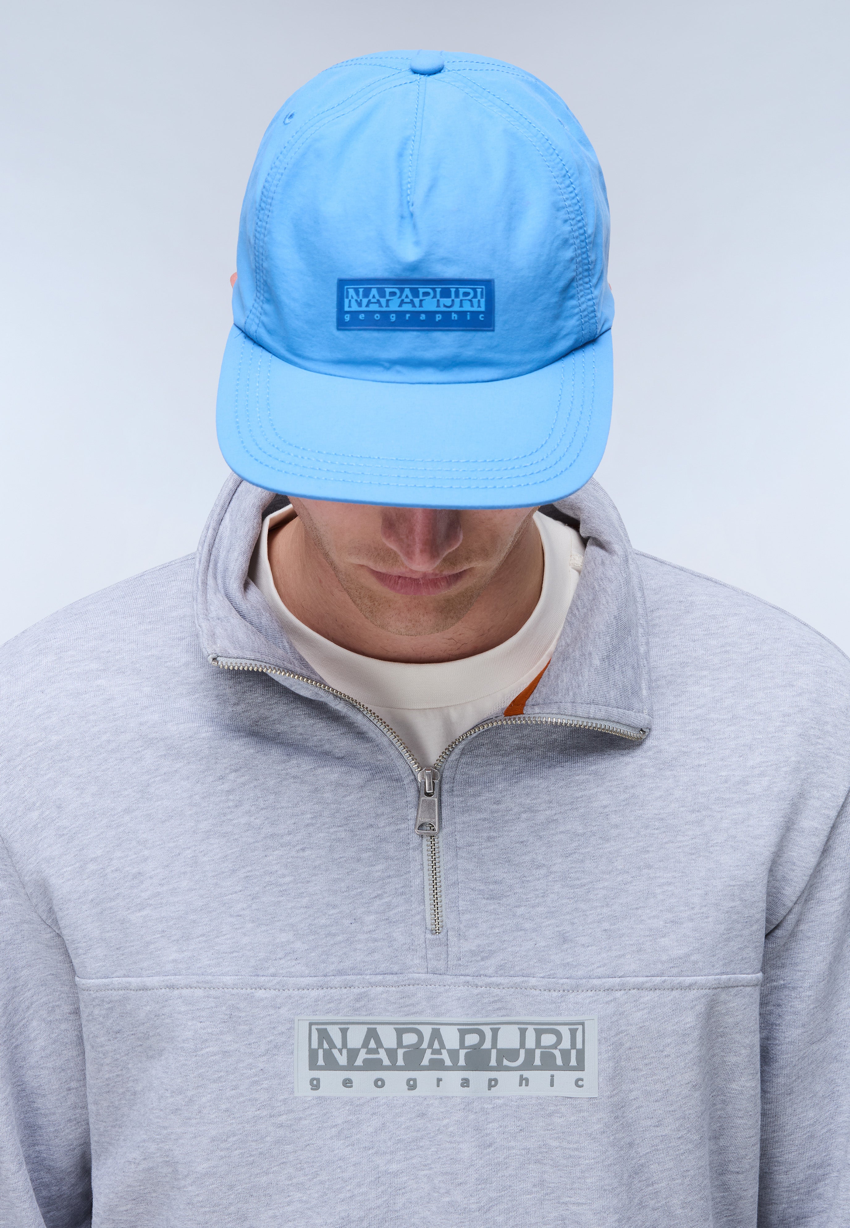 Napapijri Box Logo Cap Men Light Blue