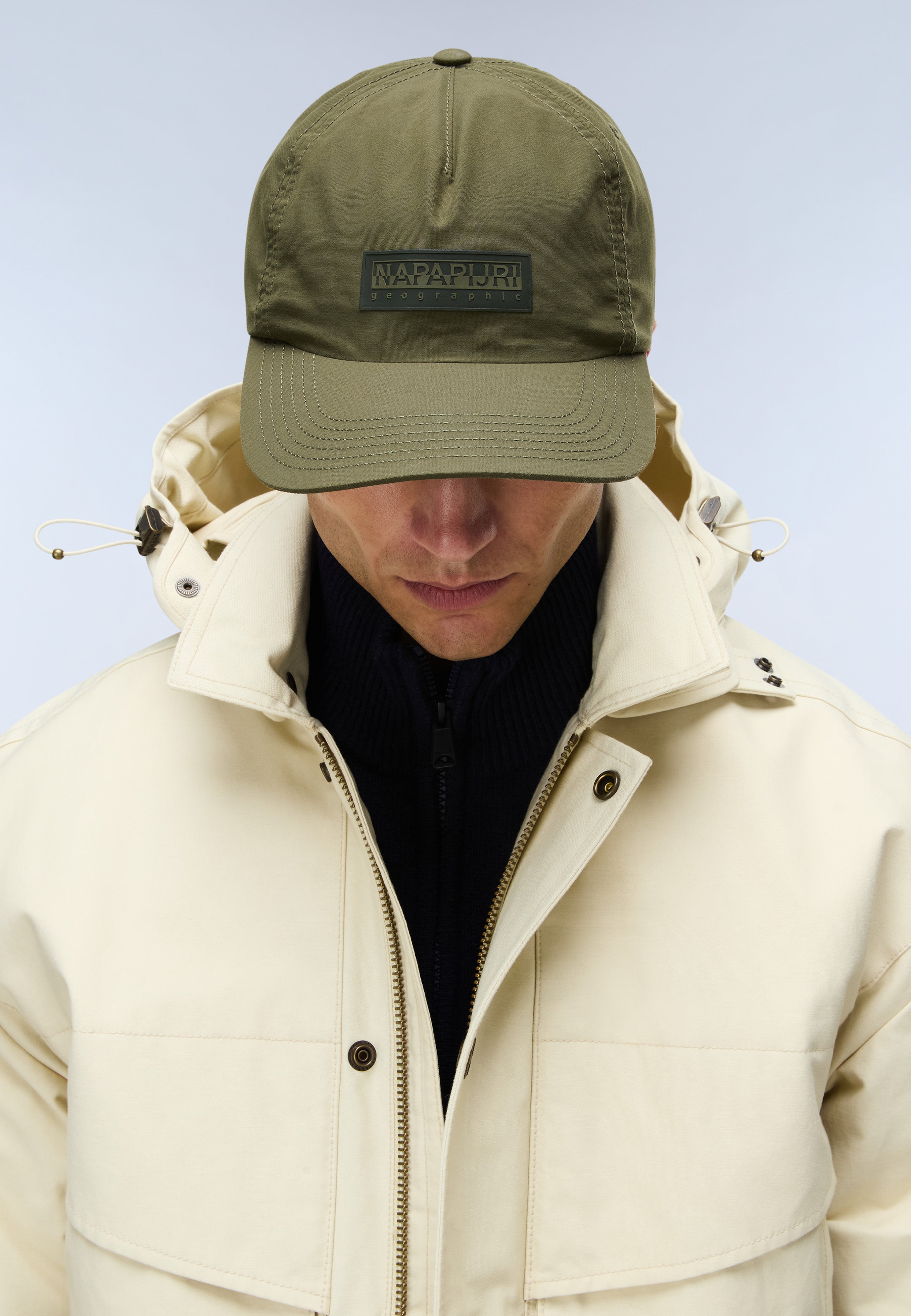 Napapijri Box Logo Cap Men Green Olive Night