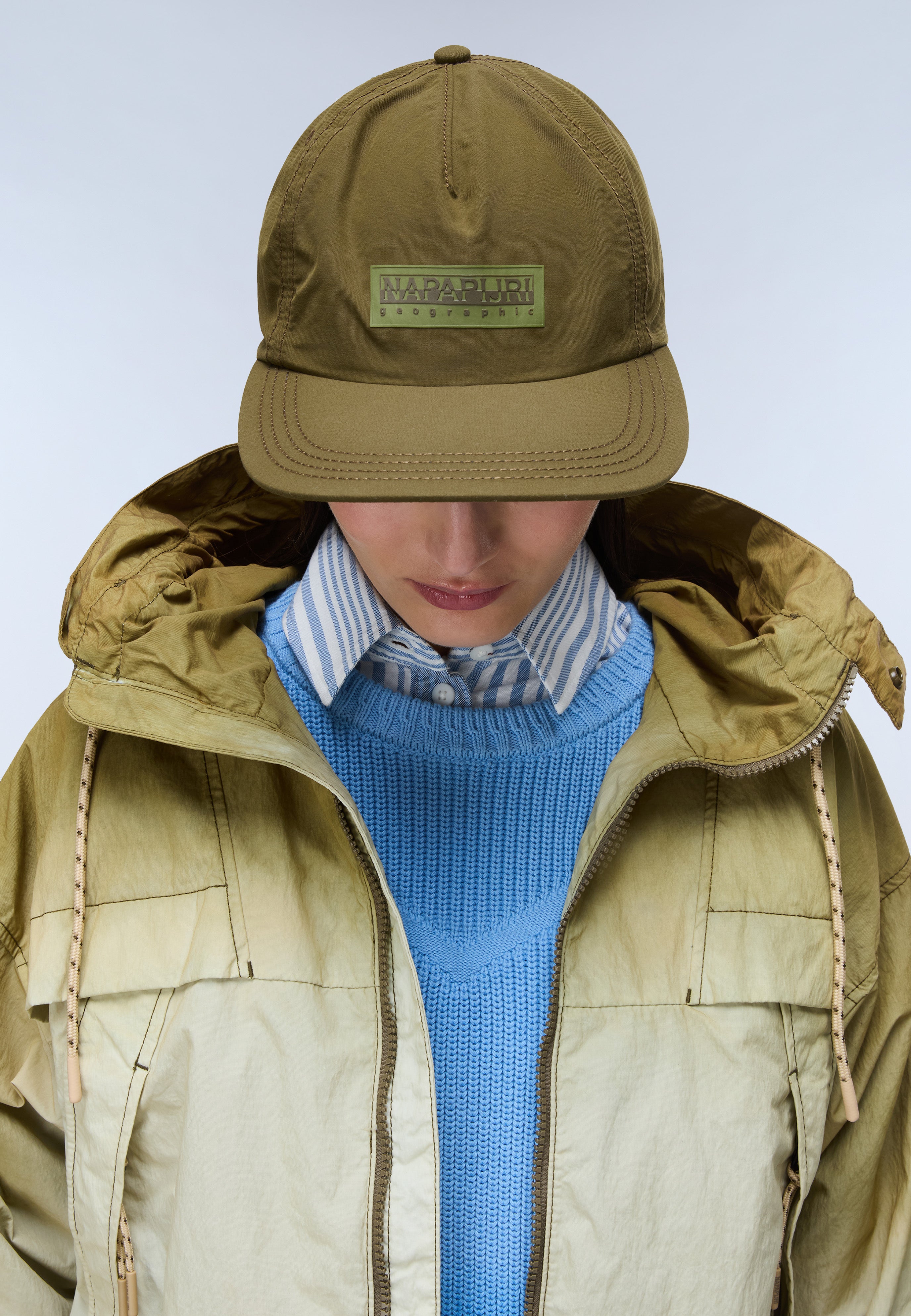 Napapijri Box Logo Cap Men Dark Green Olive