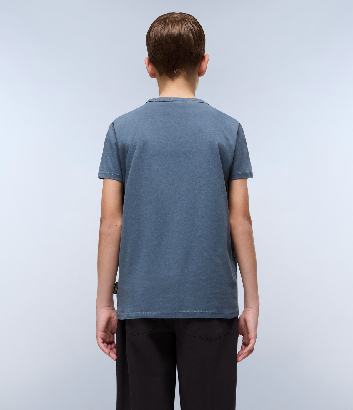 NAPAPIJRI★半袖 ロゴ クルーネック トップス Tシャツ★青★ Chamois Short Sleeve T-Shirt (4-16 YEARS)