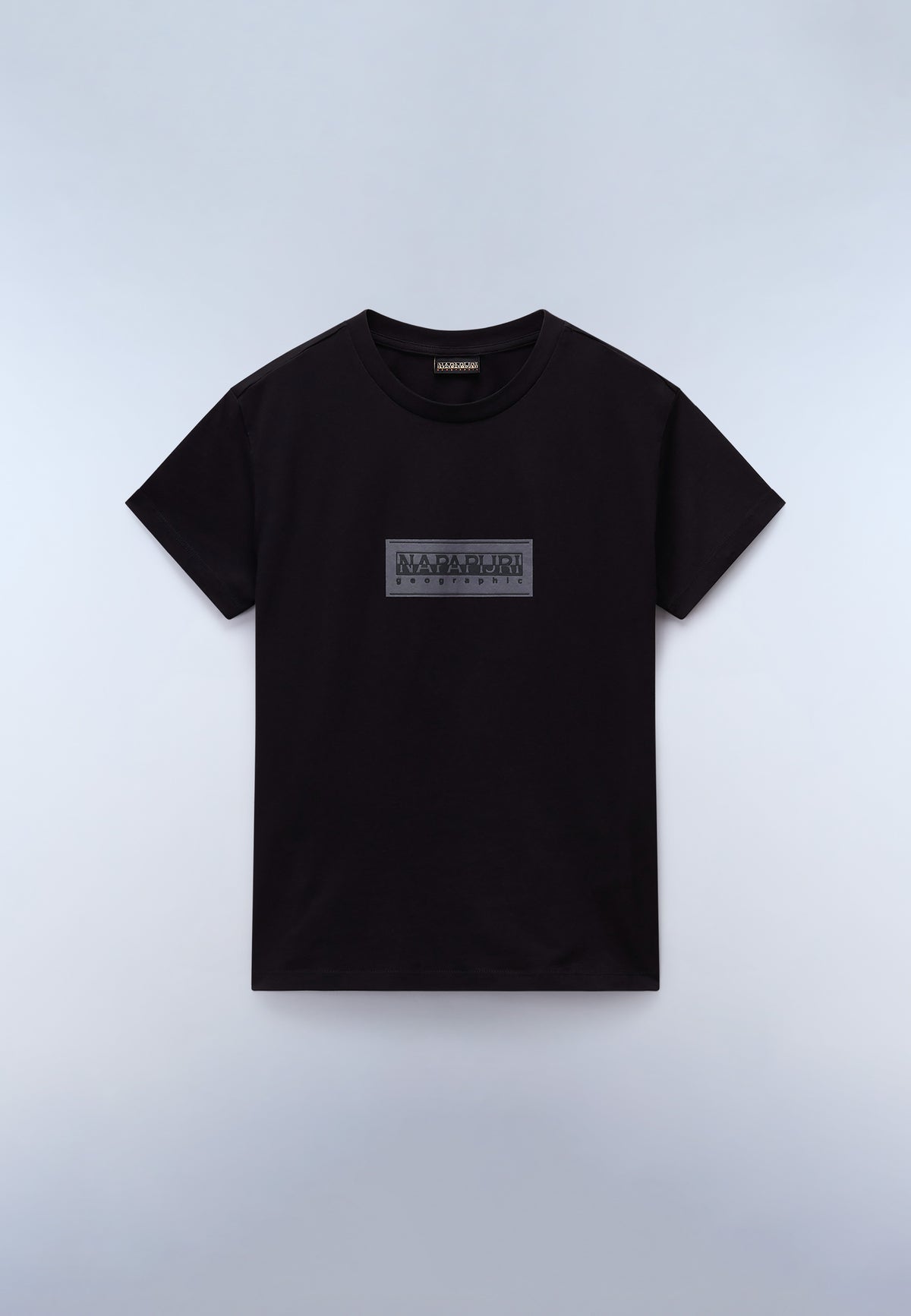 Camiseta de Punto de Manga Corta Box Logo Negro - 1