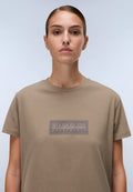 Box Logo Jersey Short Sleeve T-Shirt Light Brown - 2
