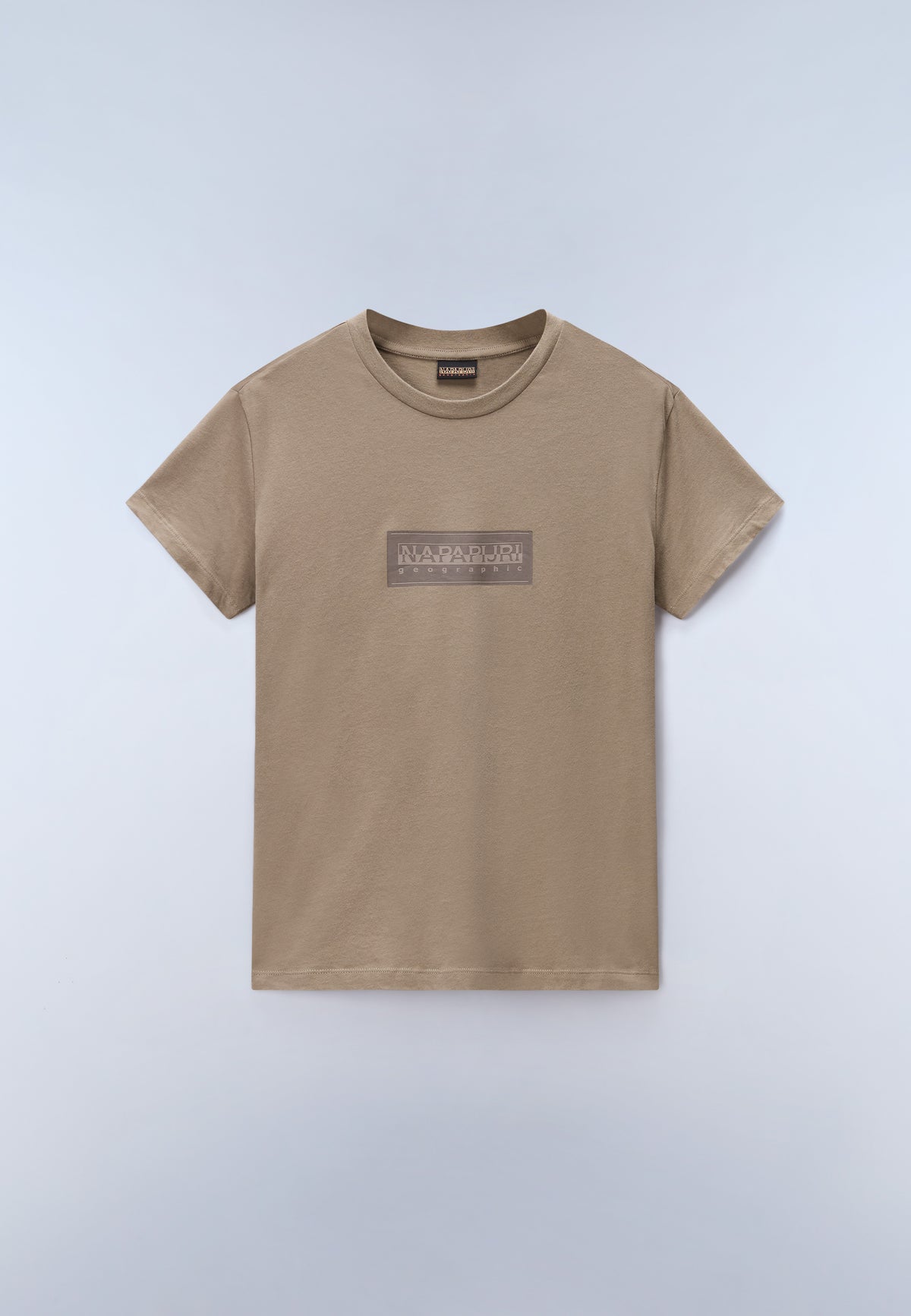 Box Logo Jersey Short Sleeve T-Shirt Light Brown - 1