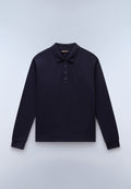 Dini Long Sleeve Polo Shirt Dark Blue - 1