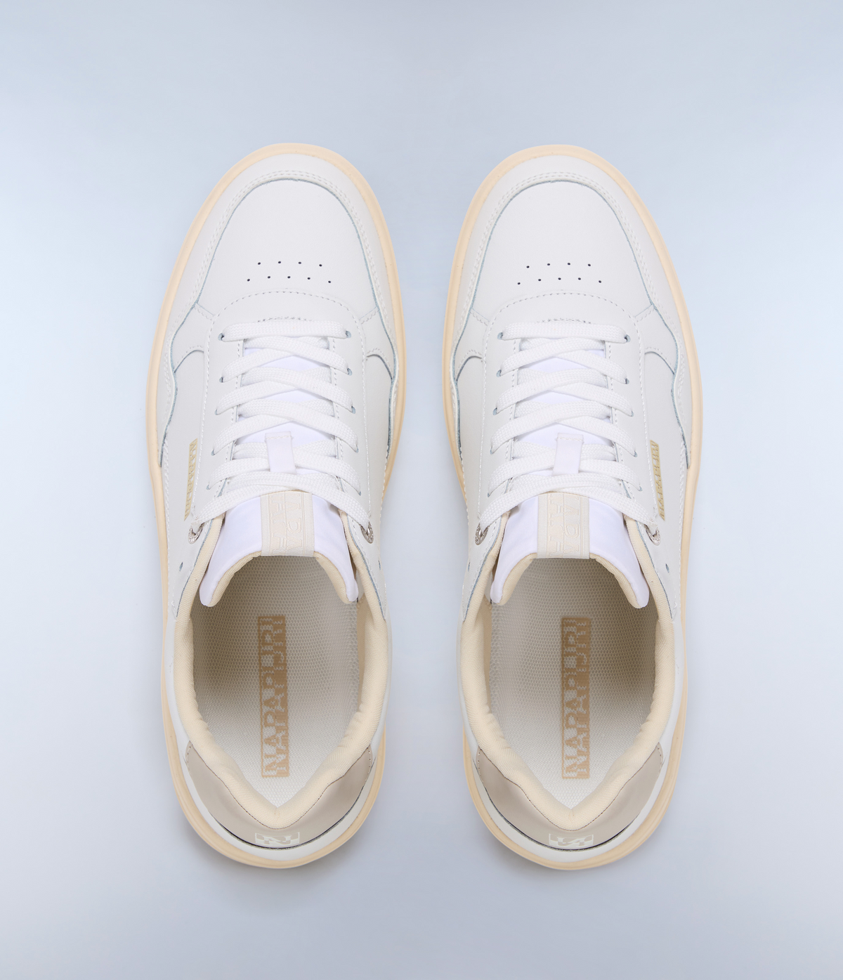 Bark Leather TrainersWhite/Beige