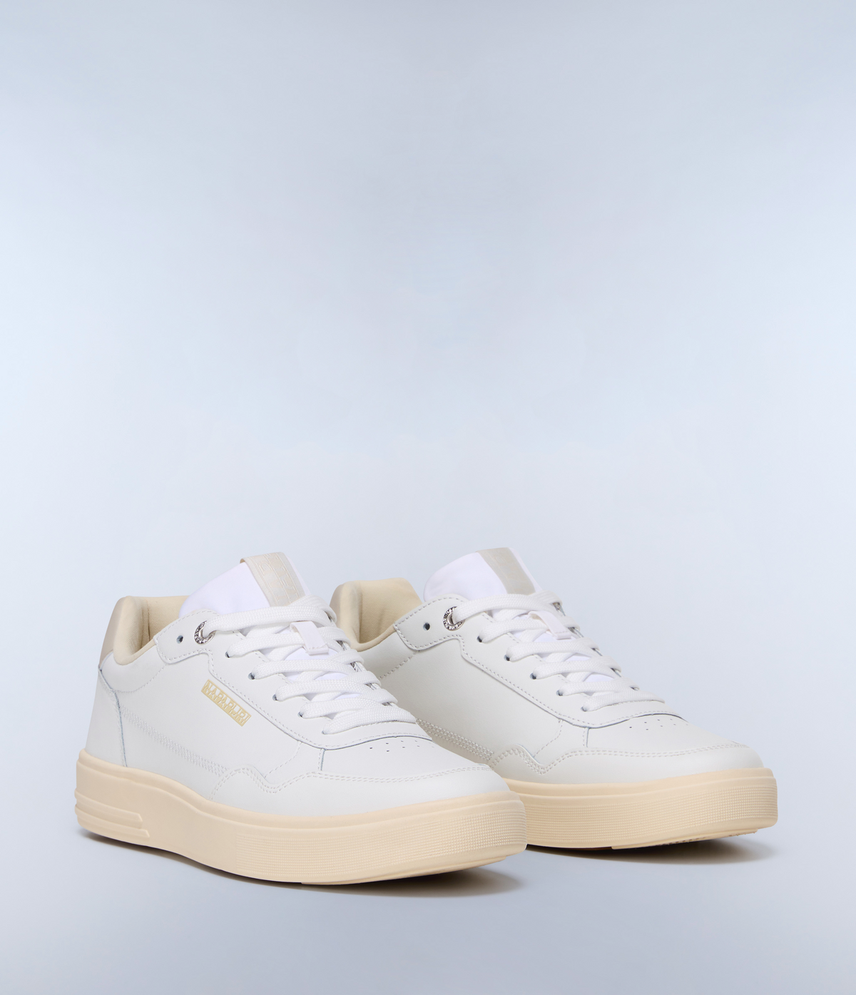 Bark Leather TrainersWhite/Beige