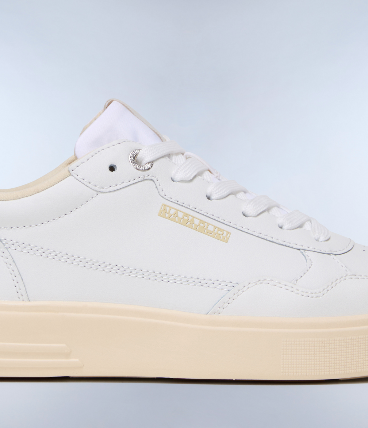 Bark Leather TrainersWhite/Beige