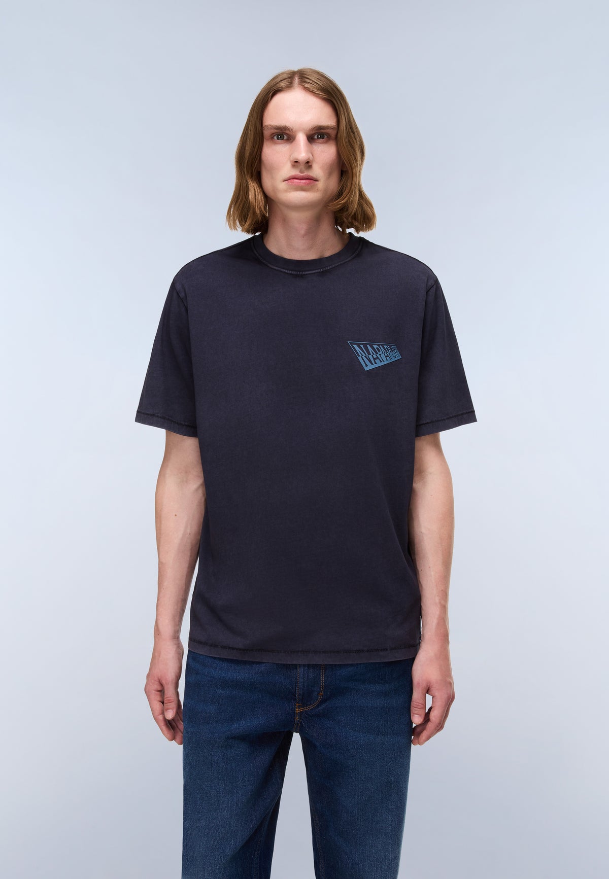 Camiseta de Manga Corta de Punto Aren Dark Blue - 3