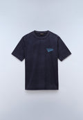 Camiseta de Manga Corta de Punto Aren Dark Blue - 1