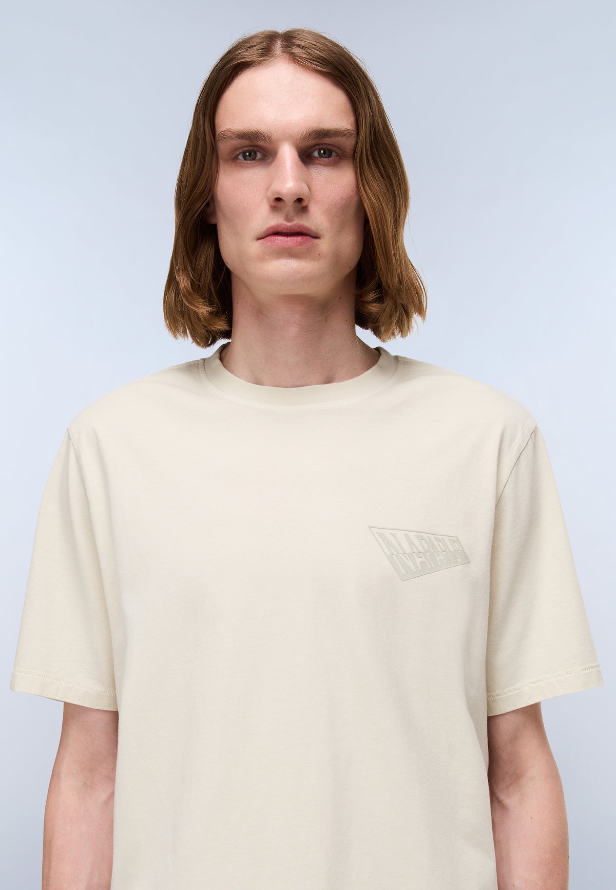 Camiseta de Manga Corta de Punto Aren Beige - 2