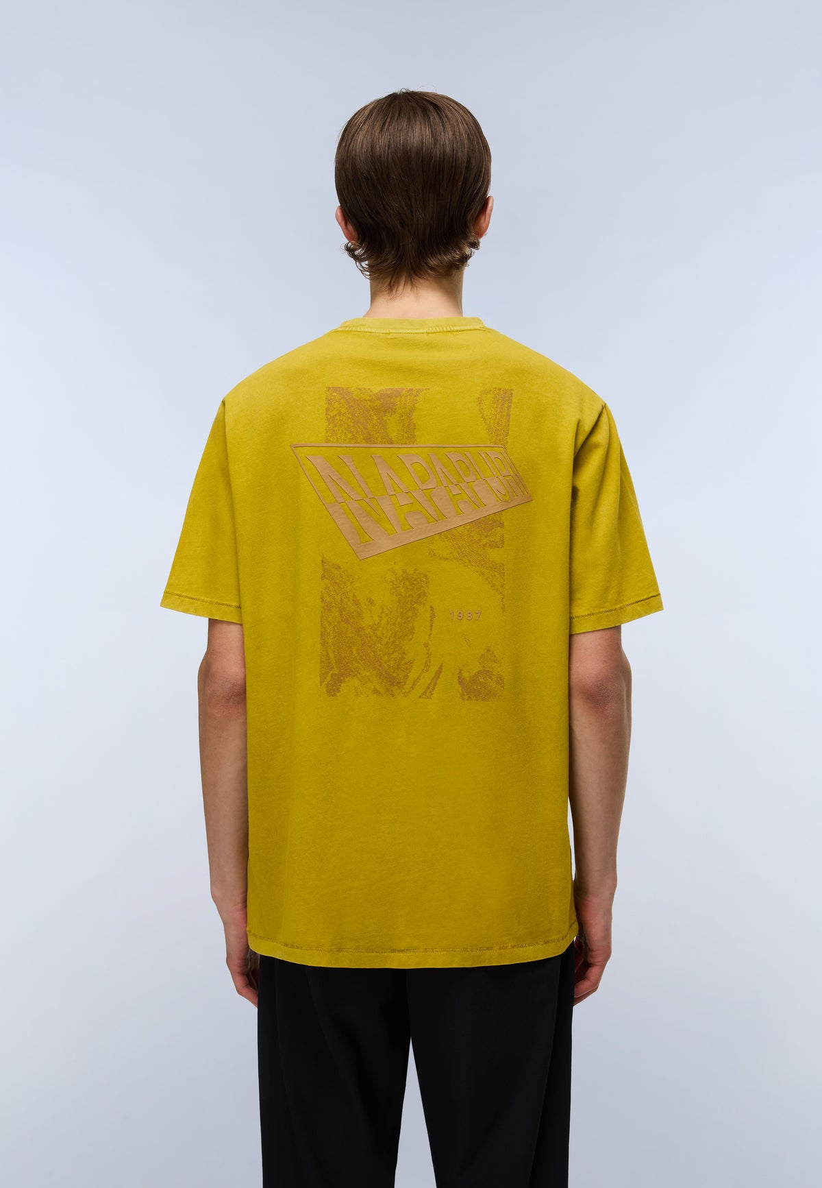 Camiseta de Manga Corta de Punto Aren Amarillo Gold - 4