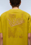 Camiseta de Manga Corta de Punto Aren Amarillo Gold - 6