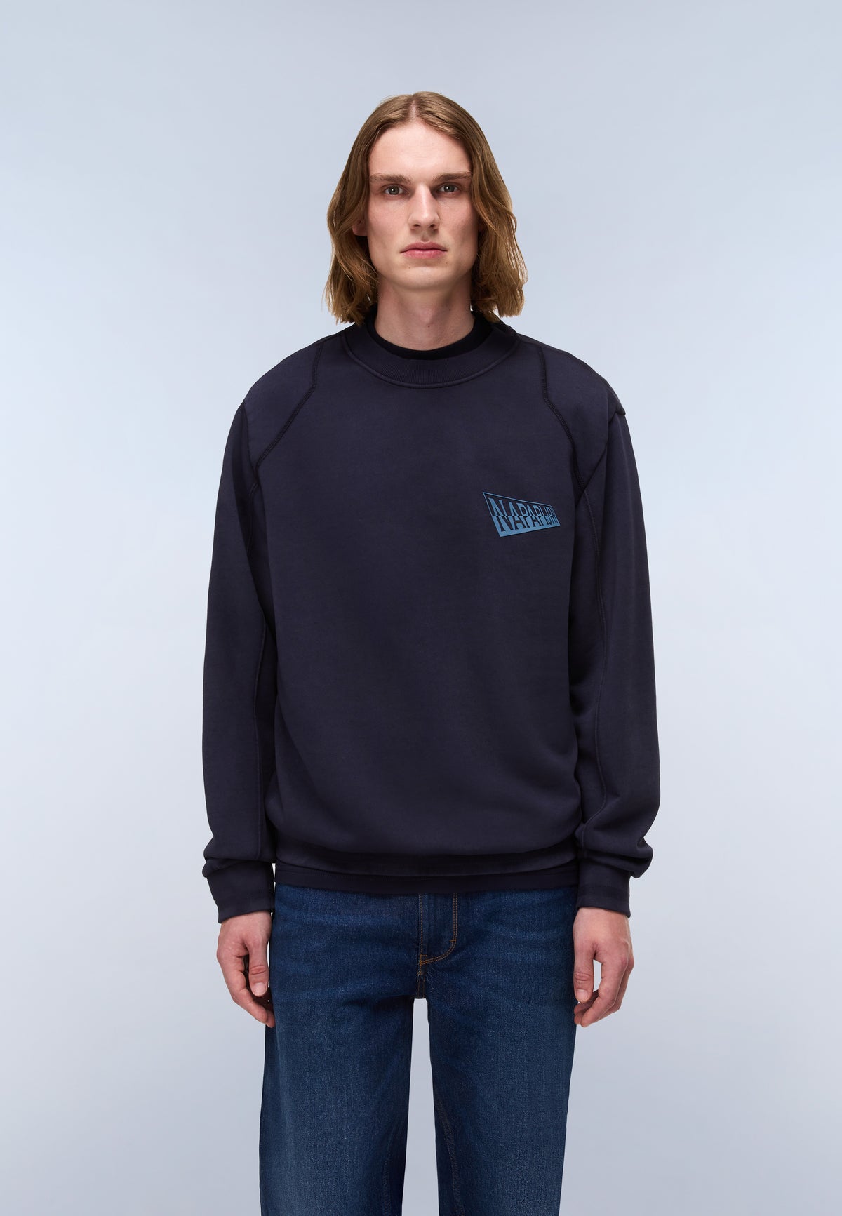 Aren French Terry Sweatshirt Dark Blue - 3