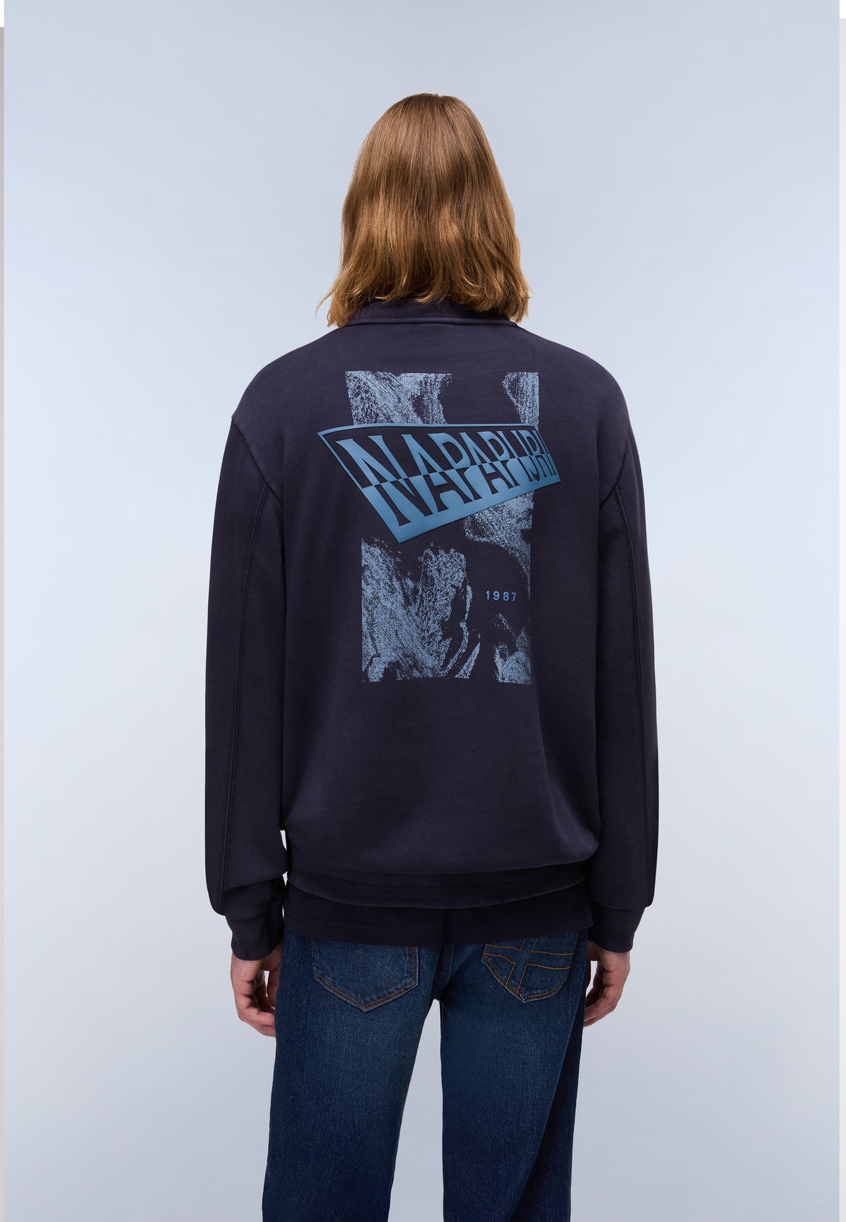 Aren French Terry Sweatshirt Dark Blue - 4