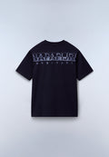 T-Shirt à Manches Courtes Fanes en Jersey Dark Blue - 5