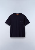T-Shirt à Manches Courtes Fanes en Jersey Dark Blue - 1