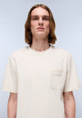T-Shirt à Manches Courtes Fanes en Jersey Beige - 2