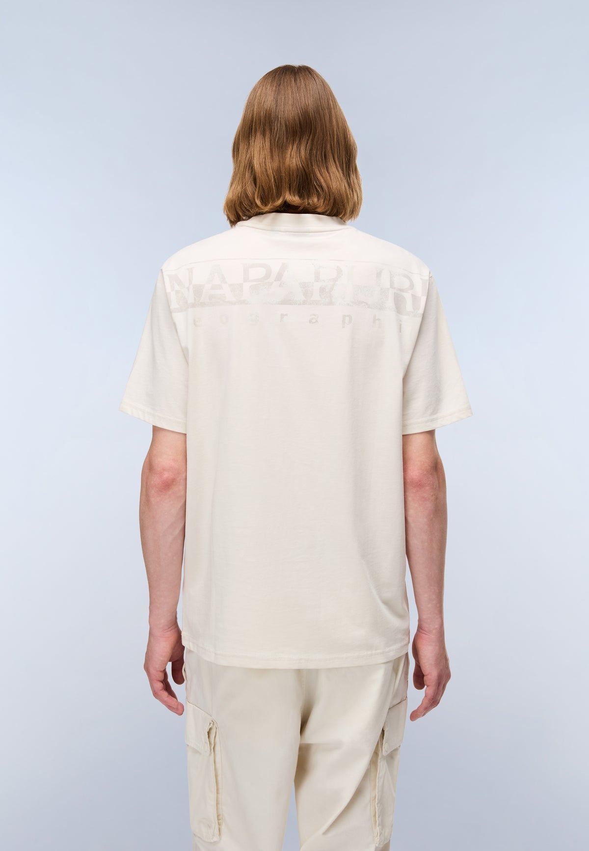 T-Shirt à Manches Courtes Fanes en Jersey Beige - 4
