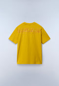 T-Shirt à Manches Courtes Fanes en Jersey Jaune Gold - 4
