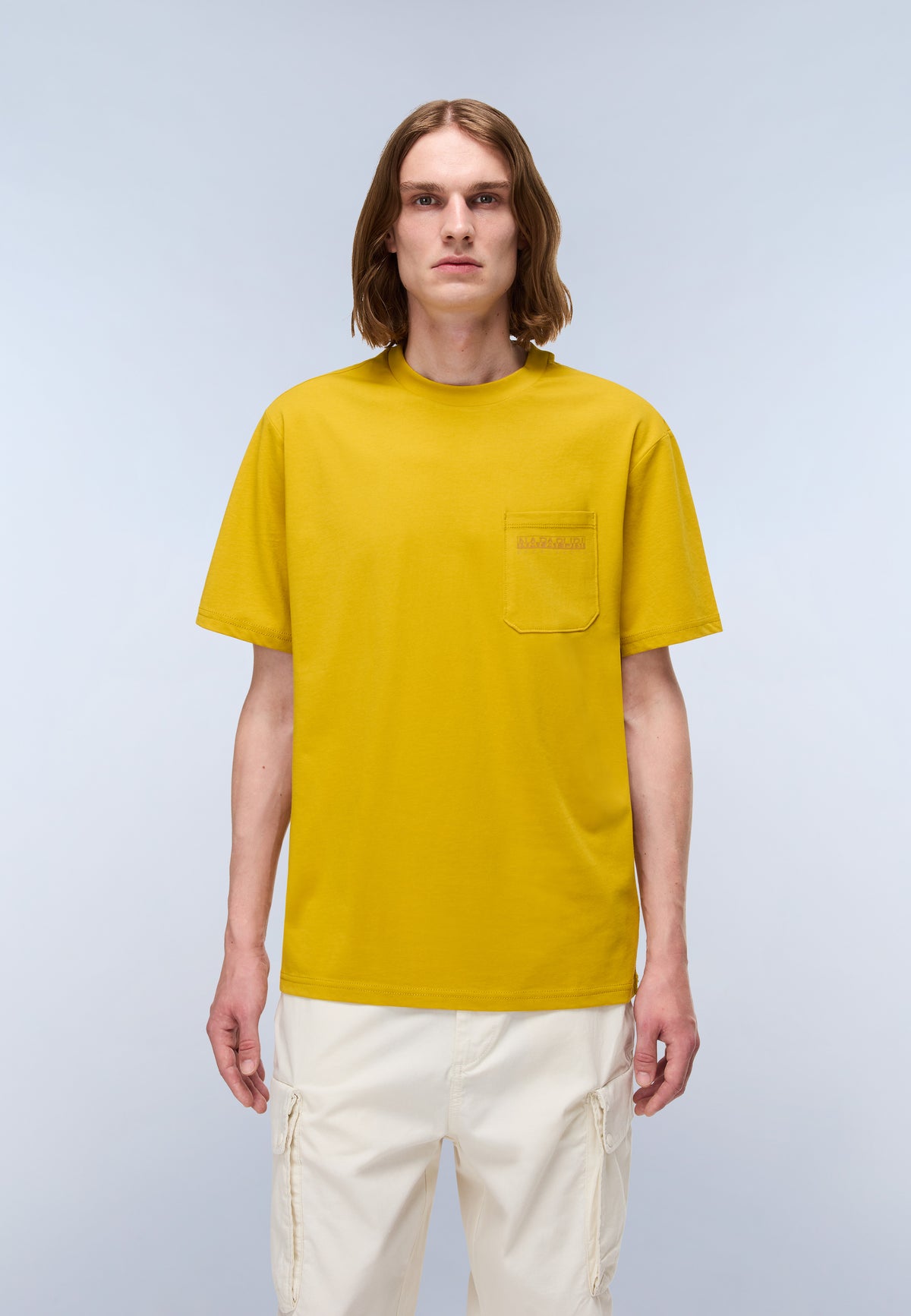 T-Shirt à Manches Courtes Fanes en Jersey Jaune Gold - 2