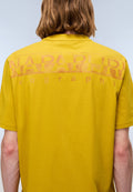 T-Shirt à Manches Courtes Fanes en Jersey Jaune Gold - 5