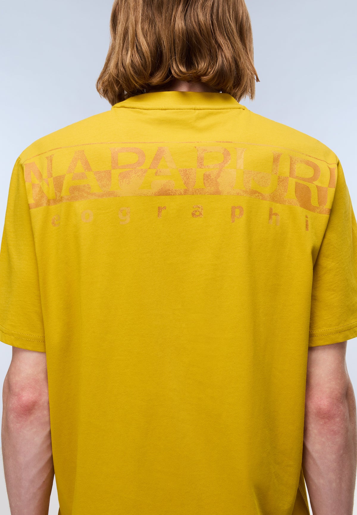 T-Shirt à Manches Courtes Fanes en Jersey Jaune Gold - 5