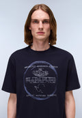 T-Shirt a Maniche Corte Bald Jersey Blu Scuro - 2