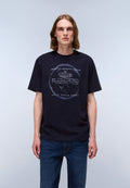 T-Shirt a Maniche Corte Bald Jersey Blu Scuro - 3