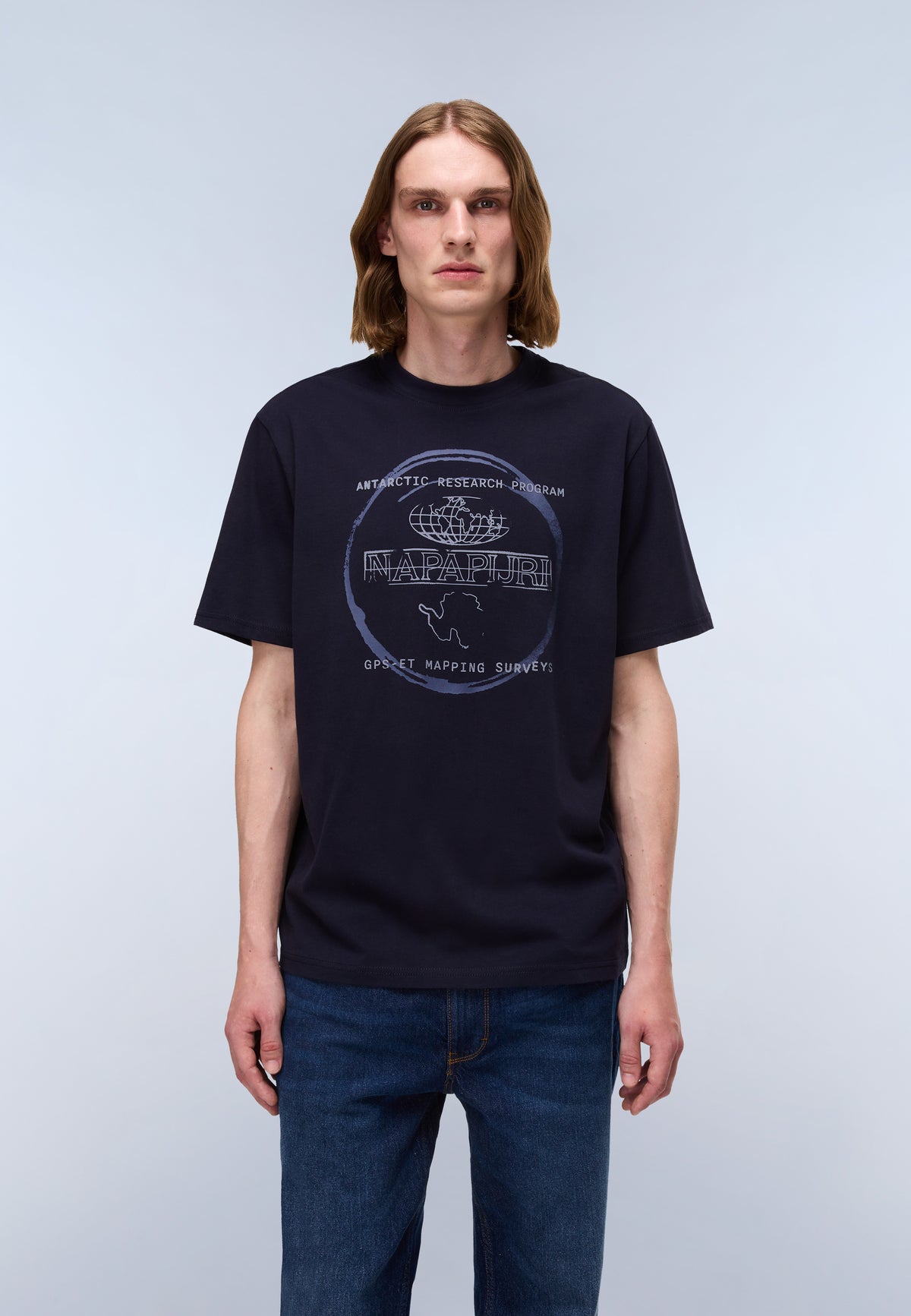 T-Shirt a Maniche Corte Bald Jersey Blu Scuro - 3