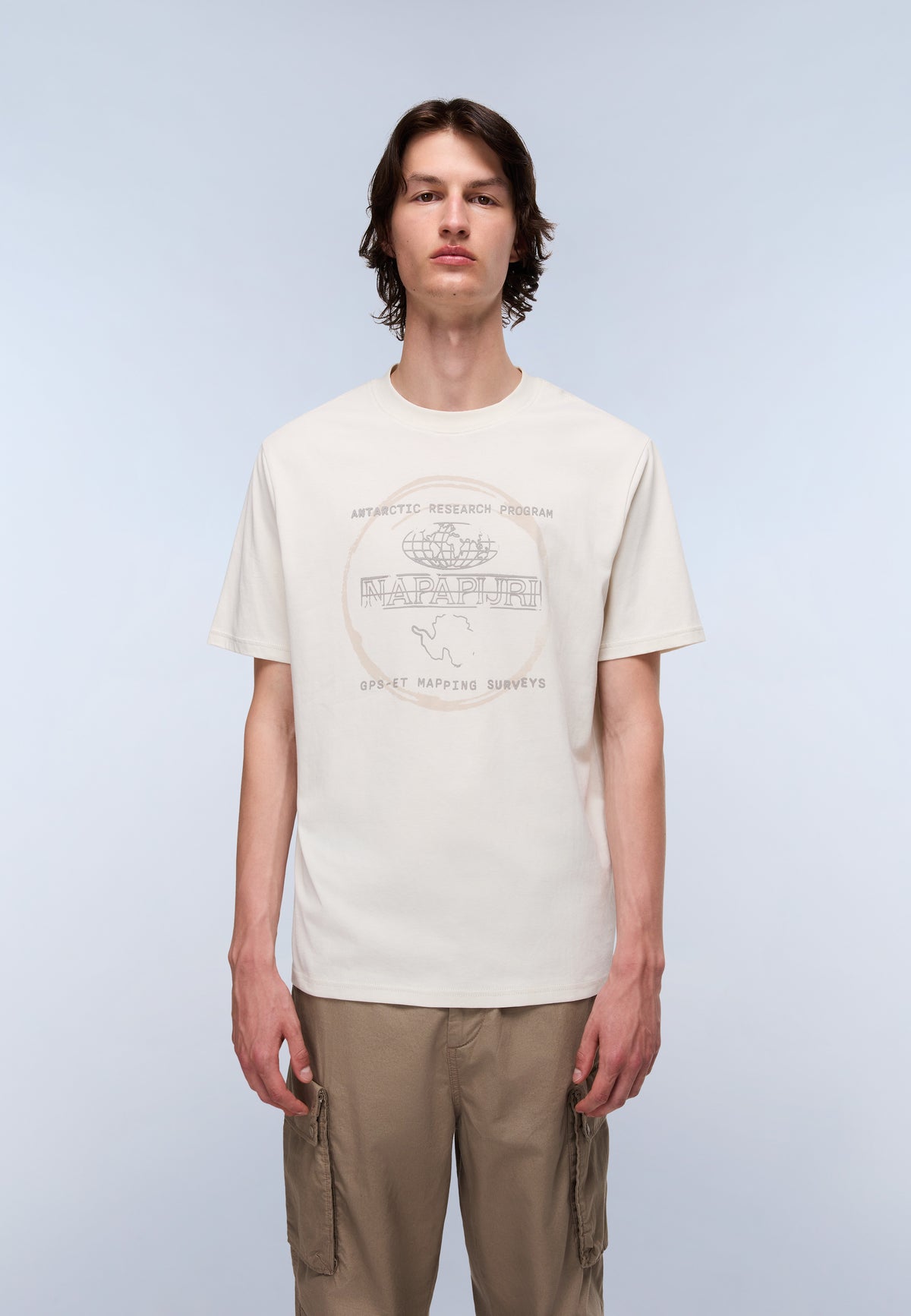 Bald Jersey Short Sleeve T-Shirt Beige - 3
