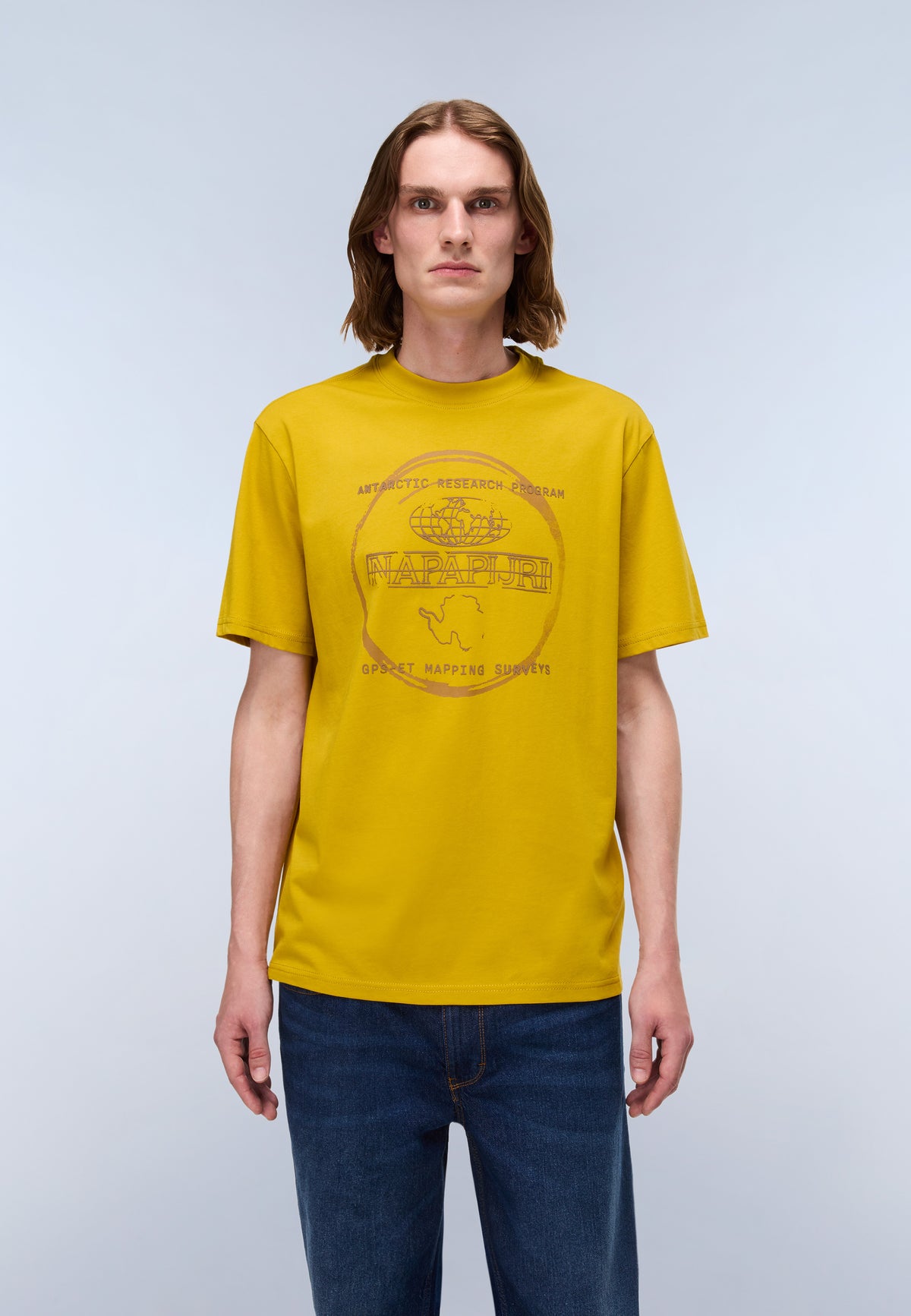 Bald Jersey Short Sleeve T-Shirt Yellow Gold - 3