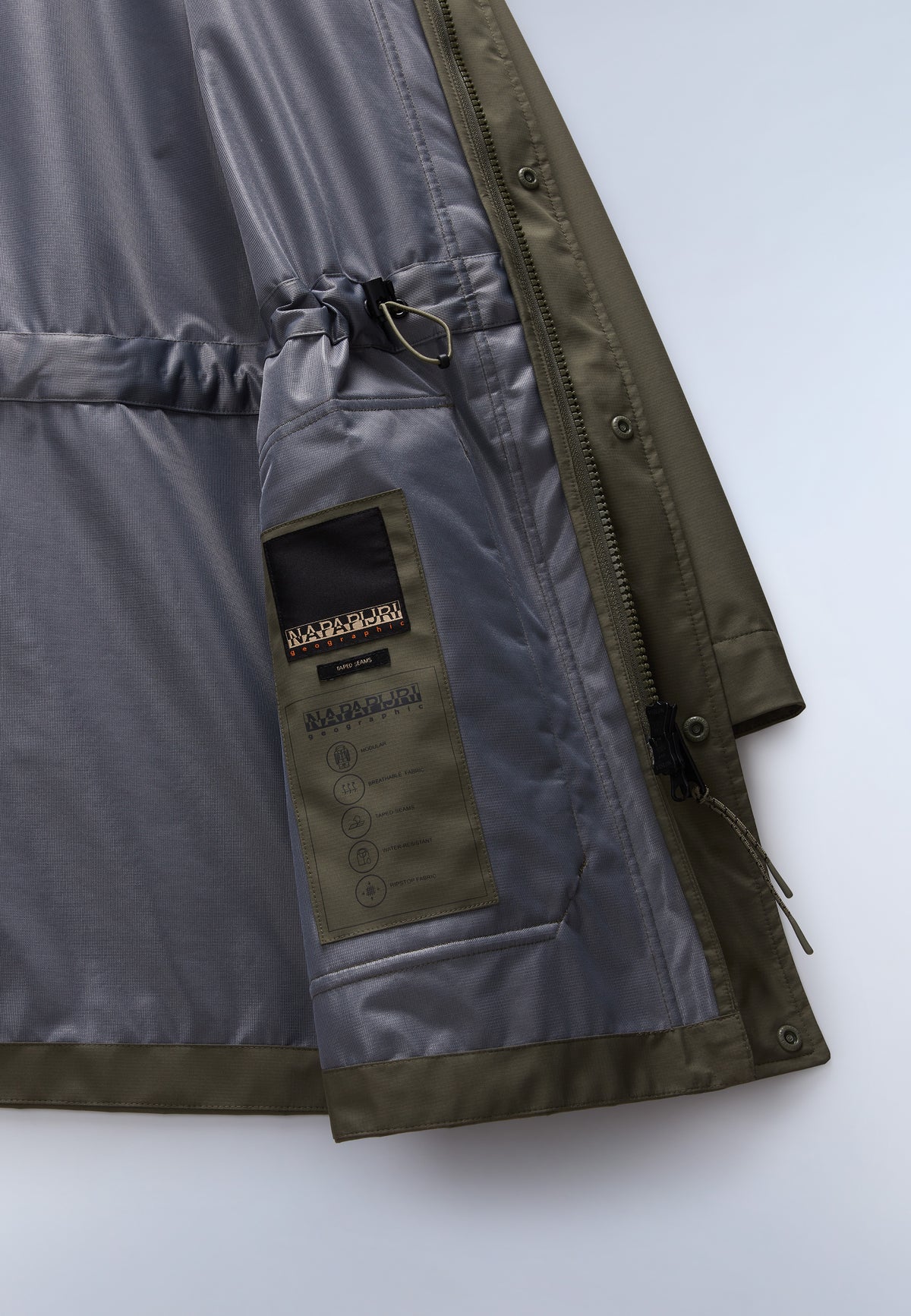 Lange Parkajacke Pilloz Grün Tea Leaf - 10