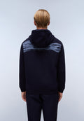 Back Graphic Hoodie Dark Blue - 4