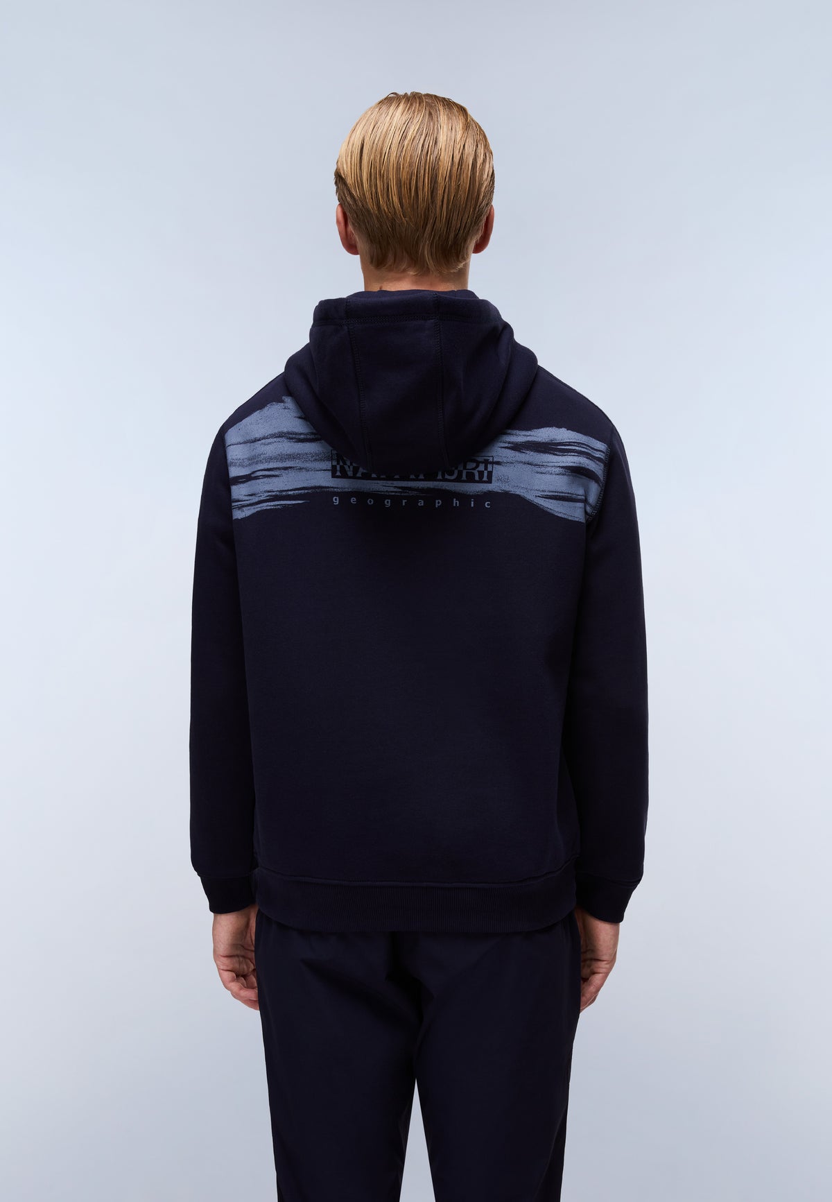 Back Graphic Hoodie Dark Blue - 4