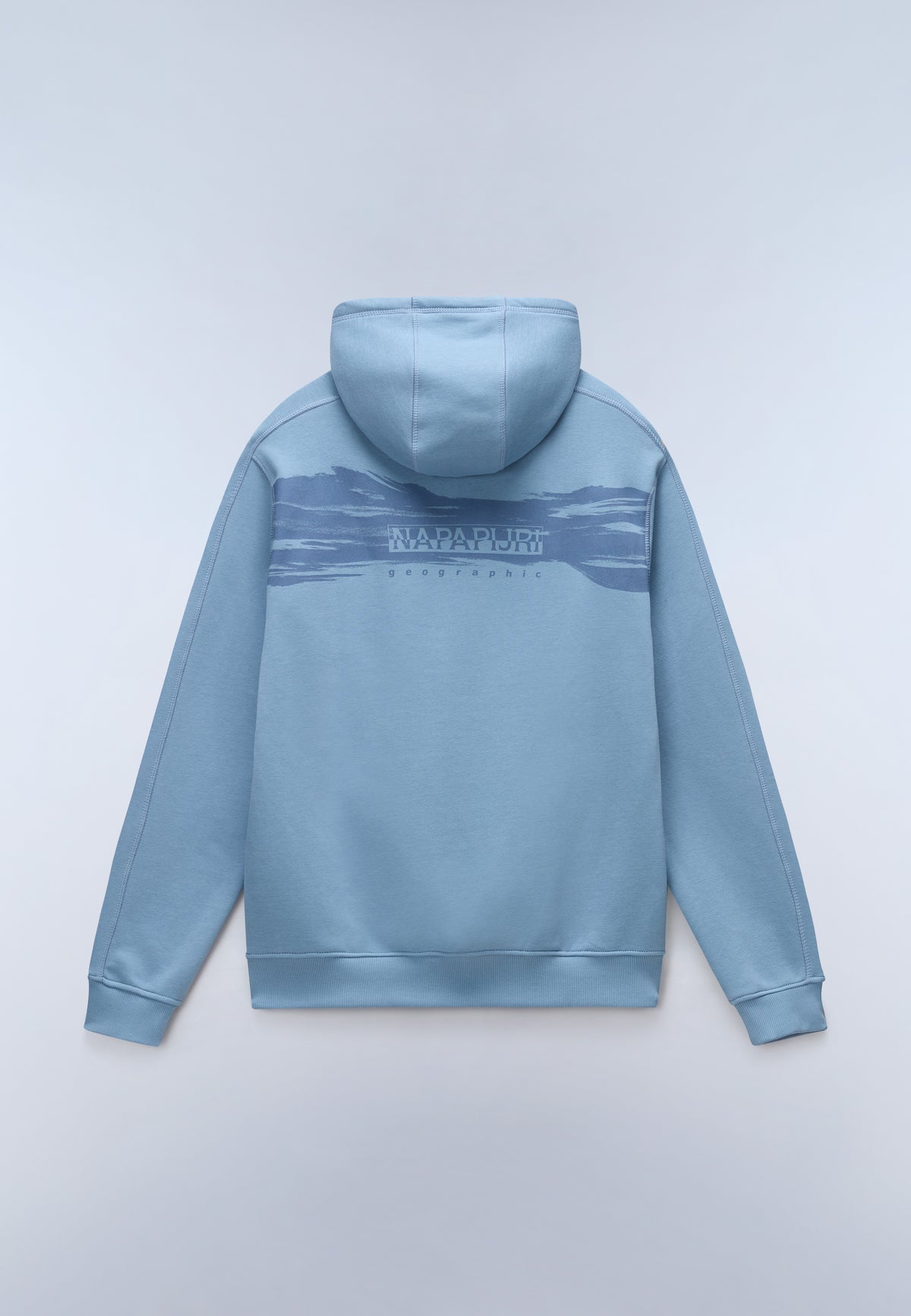 Back Graphic Hoodie Blue Denim - 5