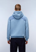 Back Graphic Hoodie Blue Denim - 4